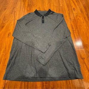 Hugo Boss Dark Gray and Black Polo Shirt
